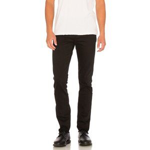 AGOLDE Mens Super Skinny Jeans Size 31 X 32 Black Distressed Hem Button Fly